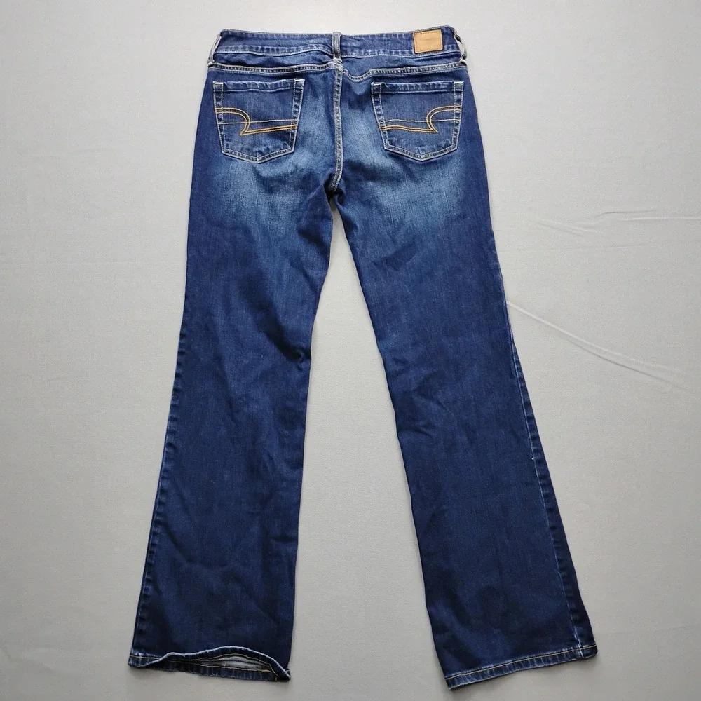 American Eagle Favorite Boyfriend Jeans Womens 10 Regular Dark Wash Stretch